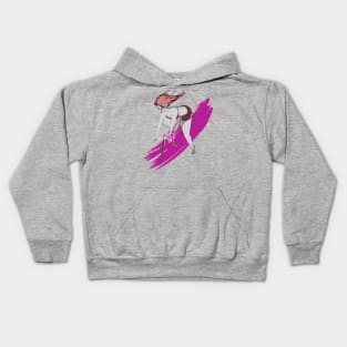 Pink Bikini Bike Babe Kids Hoodie